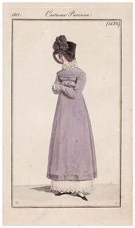 Le Journal des Dames et des Modes 1817 Costume Parisien N°1632 Horace Vernet