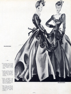 Balenciaga (Couture) 1939 Evening Gown Embroidery, Schompre