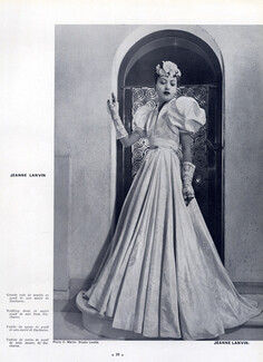 Jeanne Lanvin 1940 Wedding Dress, Fashion Photography C. Martin, Ducharne
