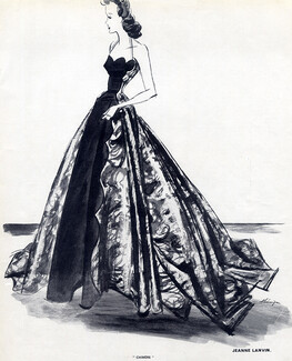 Jeanne Lanvin 1939 "Model Chimère" Evening Gown, Léon Bénigni