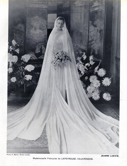 Jeanne Lanvin 1937 Wedding Dress, Fashion Photography C.Martin
