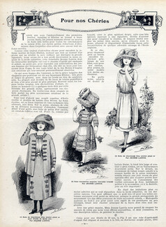 Jeanne Lanvin 1909 Dresses for Girls, Fashion Illustration