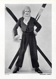 Madeleine Vionnet 1933 Ski Wear, Photo Madame D'Ora (Philippine Dora Kallmus)