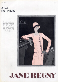 Jane Regny 1927 Casaque, Fashion Illustration, Jean Pages