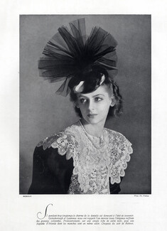 Caroline Reboux & Francevramant (Collar) 1939 Photo Philippe Pottier
