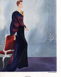 Lucile Manguin 1938 Evening Gown, Léon Bénigni