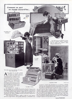 Trunks 1911 Malle-armoire, for Hats, for Shoes, Luggage, Texte Jeanne Tournier