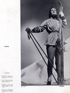 Hermès (Sportswear) 1938 Suit for the Ski, Fashion Photography, Joffé