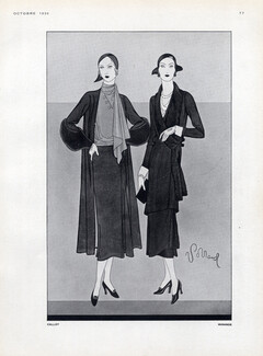 Callot Soeurs & Mirande 1930 Fashion Illustration Pollard
