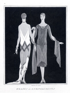 Callot Soeurs 1926 Evening Gown, Fashion Illustration, Art Deco Style