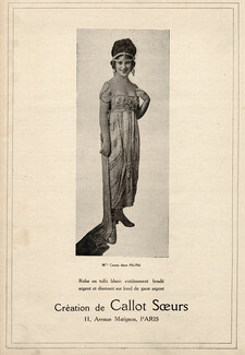 Callot Soeurs 1919 Mlle Cocea dans Phi-Phi, Evening Gown