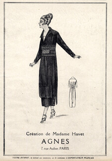 Maison Agnès (Madame Havet) 1918 Fashion Illustration