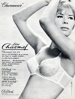 Lise Charmel (Lingerie) 1966 Model Charmeur, Bra, Photo Arno