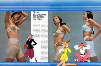 Maidenform 1970 Panty Girdles, Brassiere, P. de Maupeou & J.L. Merré