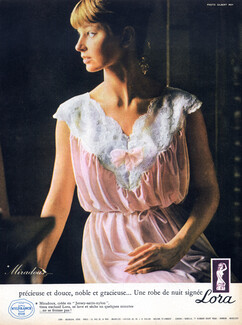 Lora (Lingerie) 1962 Photo Gilbert Roy, Nightgown, Lace Embroidery
