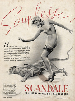 Scandale 1940 Girdle, Bra, Stockings, Panther, Starr (L)