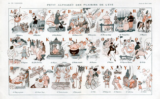 Henri Avelot 1922 Alphabet, Pleasures of the Summer, Comic Strip