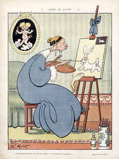 Henri Avelot 1910 Painter, Rabbit