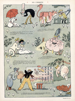 Henri Avelot 1907 Sur L'herbette, Comic Strip