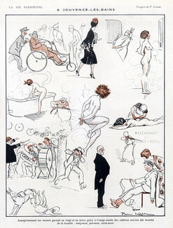 Pierre Lissac 1932 Jouvence les Bains, Spa, Nude, Nudity, Comic Strip