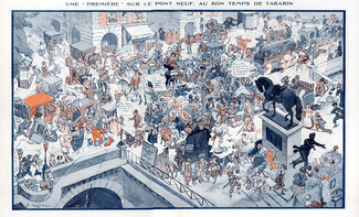 Pierre Lissac 1919 Paris sur le Pont Neuf au Temps de Tabarin, Comic Strip