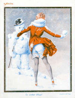 Maurice Pépin 1926 The Fight, Snowman