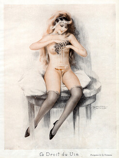 Gaston Cirmeuse 1926 The Law of the Wine, Sexy Girl, Nude