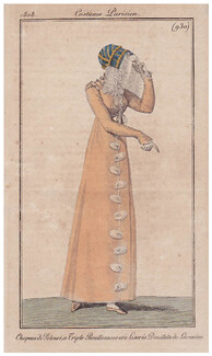 Le Journal des Dames et des Modes 1808 Costume Parisien N°930