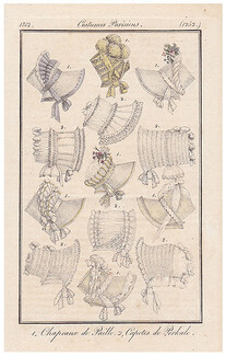 Le Journal des Dames et des Modes 1812 Costume Parisien N°1252 Hats