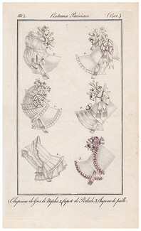 Le Journal des Dames et des Modes 1814 Costume Parisien N°1400 Hats