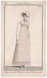 Le Journal des Dames et des Modes 1814 Costume Parisien N°1420 Horace Vernet