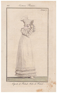 Le Journal des Dames et des Modes 1815 Costume Parisien N°1496 Horace Vernet