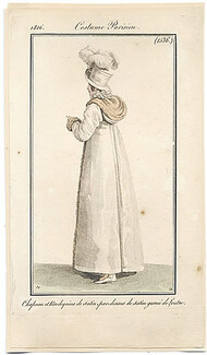 Le Journal des Dames et des Modes 1816 Costume Parisien N°1536 Horace Vernet