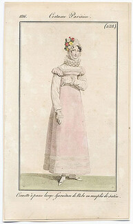 Le Journal des Dames et des Modes 1816 Costume Parisien N°1538 Horace Vernet