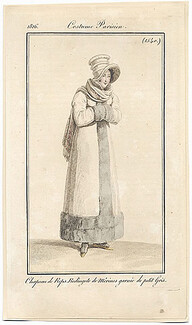 Le Journal des Dames et des Modes 1816 Costume Parisien N°1540