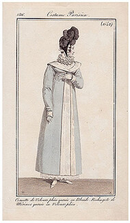 Le Journal des Dames et des Modes 1816 Costume Parisien N°1542 Horace Vernet