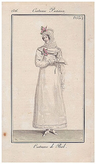Le Journal des Dames et des Modes 1816 Costume Parisien N°1545 Horace Vernet