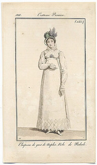 Le Journal des Dames et des Modes 1816 Costume Parisien N°1561 Horace Vernet