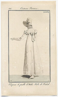 Le Journal des Dames et des Modes 1816 Costume Parisien N°1566 Horace Vernet