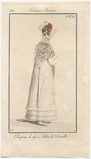 Le Journal des Dames et des Modes 1816 Costume Parisien N°1579 Horace Vernet