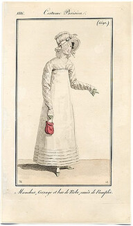 Le Journal des Dames et des Modes 1816 Costume Parisien N°1591 Horace Vernet