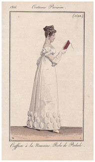 Le Journal des Dames et des Modes 1816 Costume Parisien N°1592 Horace Vernet