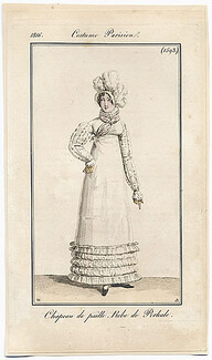 Le Journal des Dames et des Modes 1816 Costume Parisien N°1593 Horace Vernet