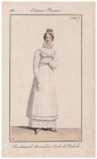 Le Journal des Dames et des Modes 1816 Costume Parisien N°1597 Horace Vernet