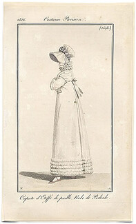 Le Journal des Dames et des Modes 1816 Costume Parisien N°1598 Horace Vernet
