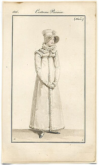 Le Journal des Dames et des Modes 1816 Costume Parisien N°1605 Horace Vernet