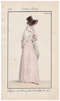 Le Journal des Dames et des Modes 1816 Costume Parisien N°1610 Horace Vernet