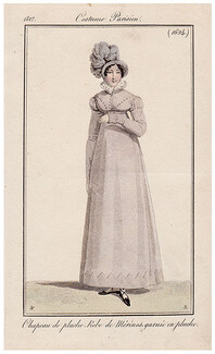 Le Journal des Dames et des Modes 1817 Costume Parisien N°1624 Horace Vernet