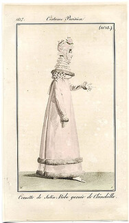 Le Journal des Dames et des Modes 1817 Costume Parisien N°1628 Horace Vernet