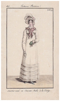 Le Journal des Dames et des Modes 1817 Costume Parisien N°1659